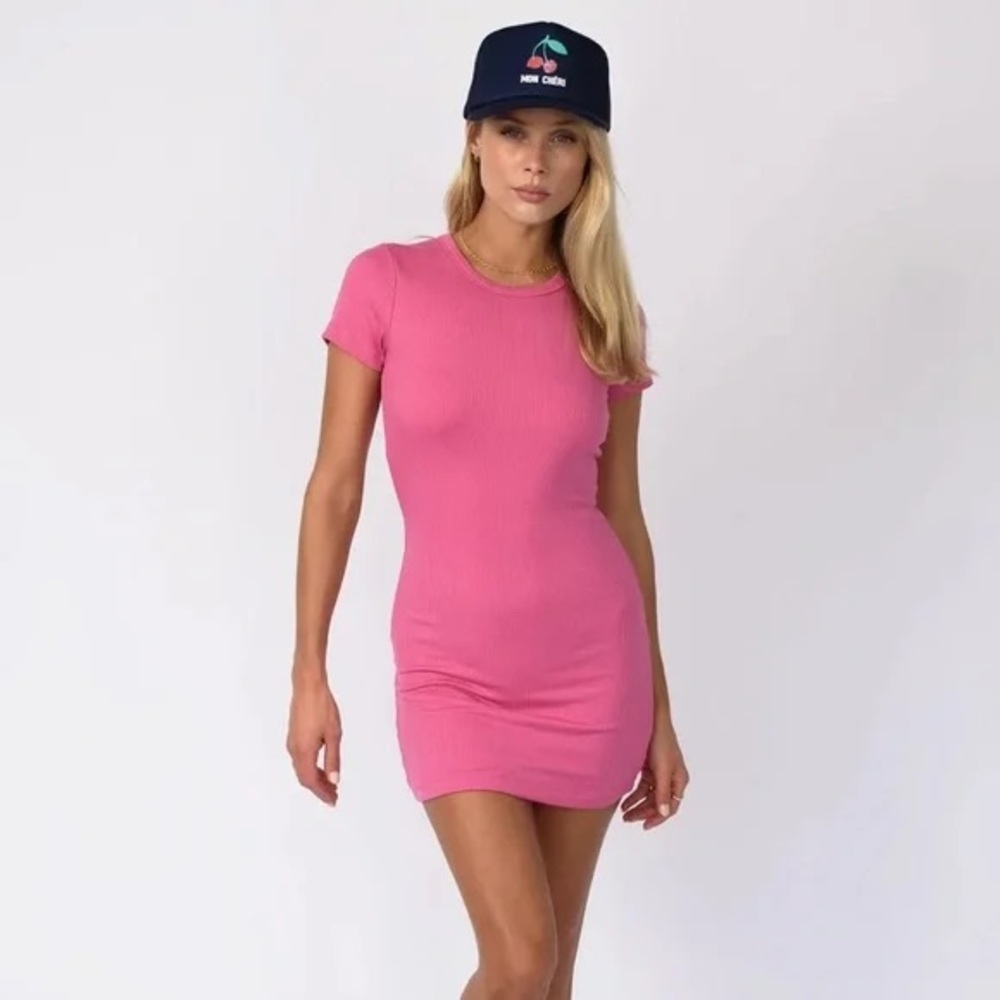 Skatie baby tee dress in flirt (pink)
